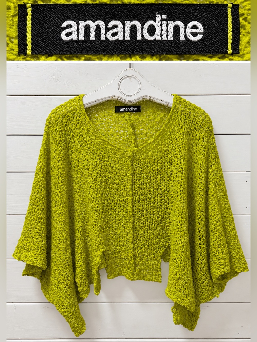 AMANDINE Germany Neon Asymmetrical Layering Sweater – One Size